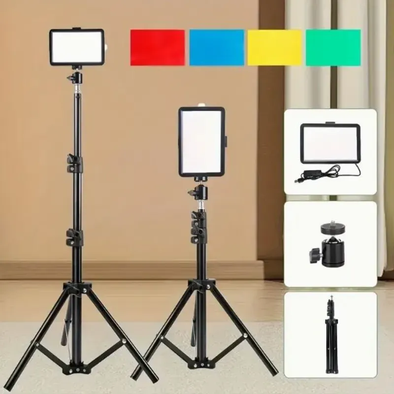 Panel de luz LED para fotografía y vídeo, Kit de lámpara de estudio fotografico 1.70M