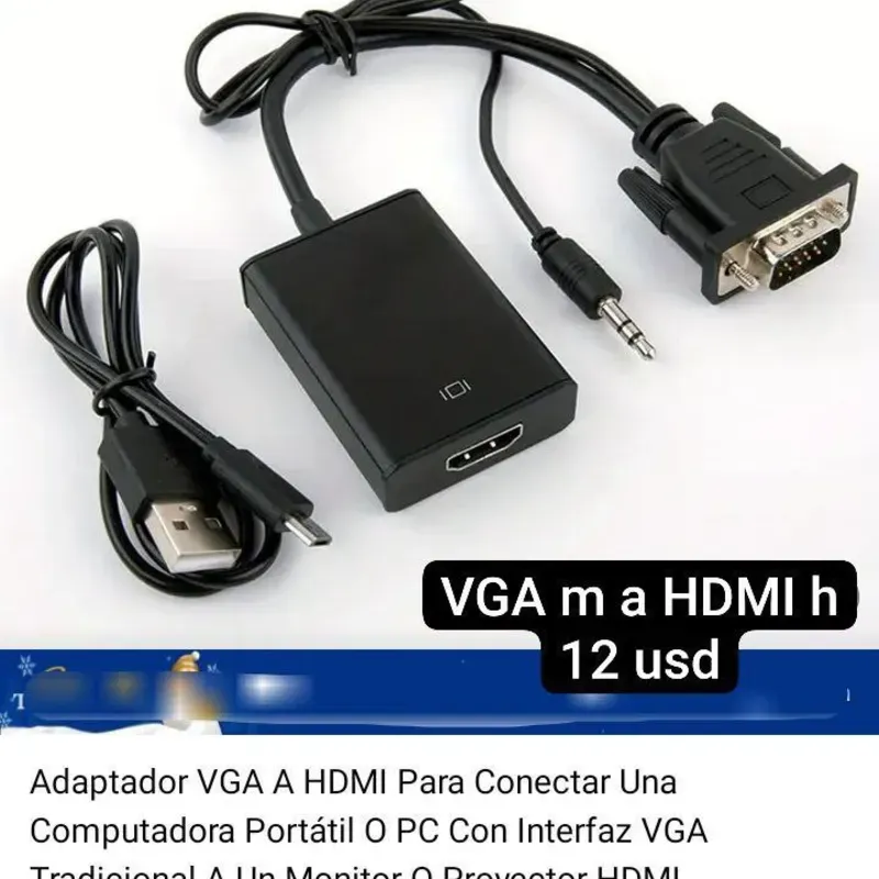 Adaptador VGA macho a HDMI hembra
