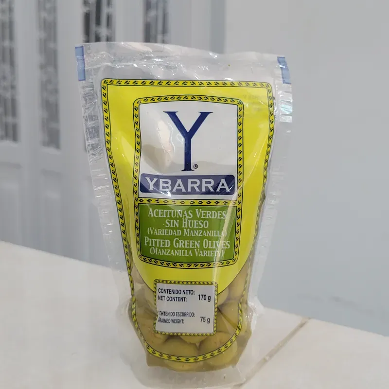 Aceitunas verdes sin hueso