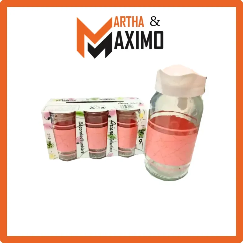 Juego de vasos Rosas