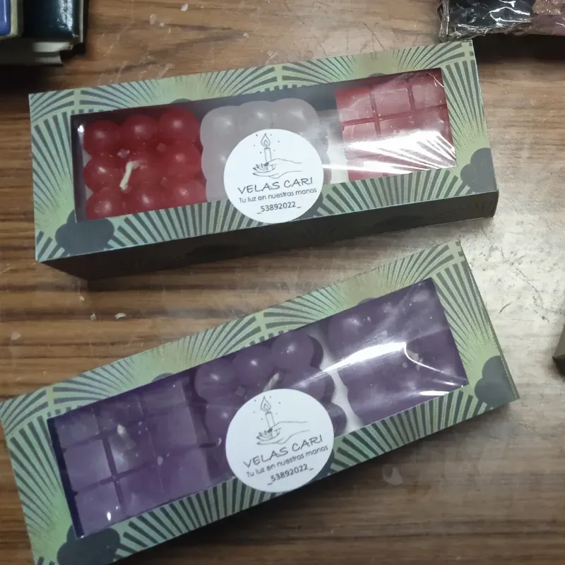 Estuche de 3 velas de cubos y Rubick