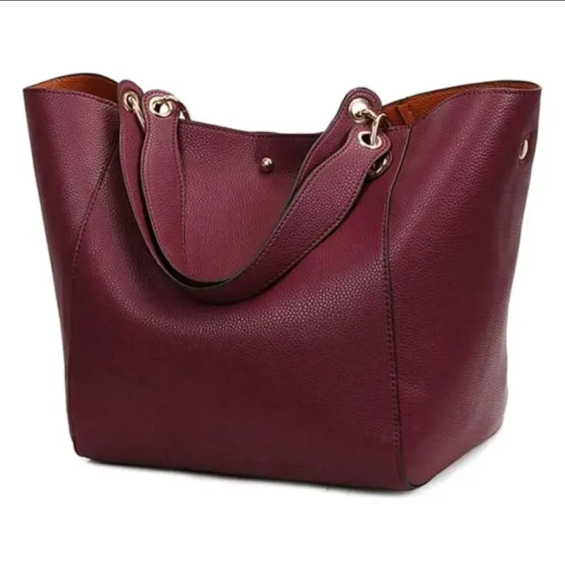 Bolso tipo cubo/ Burdeos