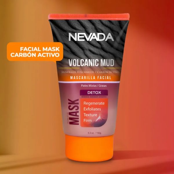 Mascarilla facial Carbón activado/ Minerales volcánicos