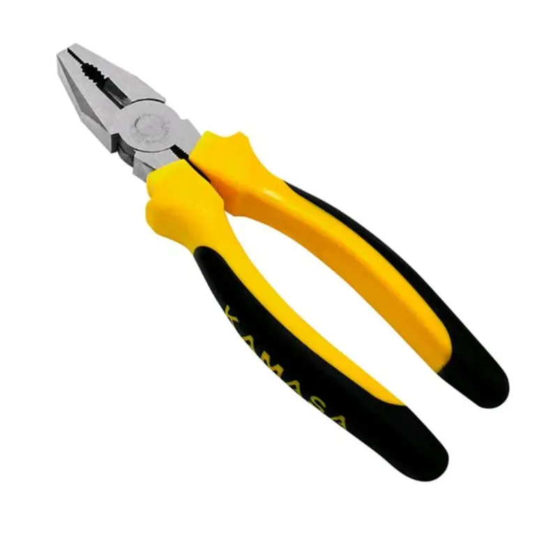 Alicate universal acero y mango de goma