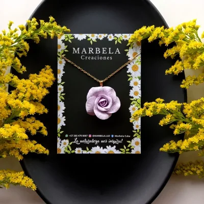 ✨Cadena de Rosa Lila✨