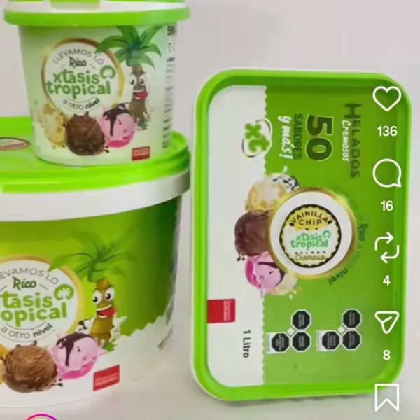 Helado vainilla 1 lt