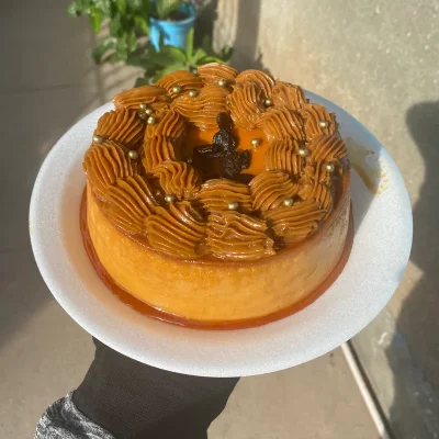 Flan de leche con leche condensada hervida