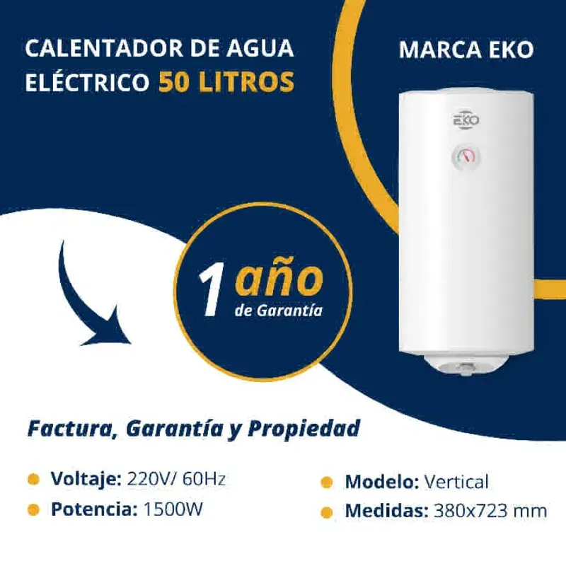 CALENTADOR DE AGUA 50L 220V EKO (FAD)
