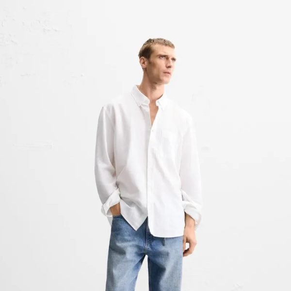 Camisa lino algodón