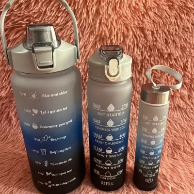 Set de 3 pomos de agua motivacionales