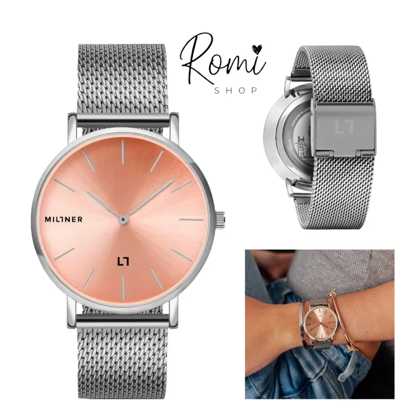 Reloj de colección MILLNER "Silver and Pink"
