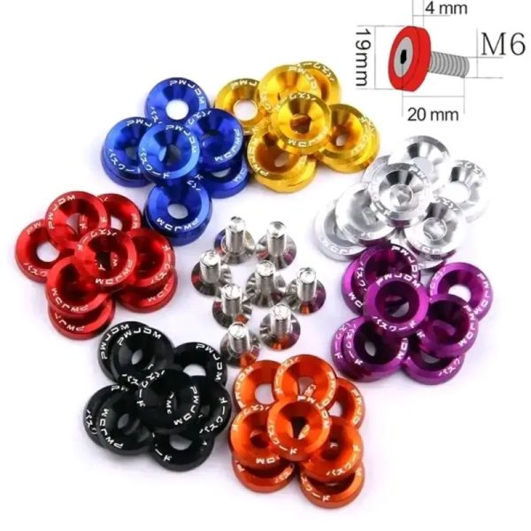 PAQUETE DE TORNILLOS Y ARANDELAS EMBELLECEDORA COLOR ⚫️