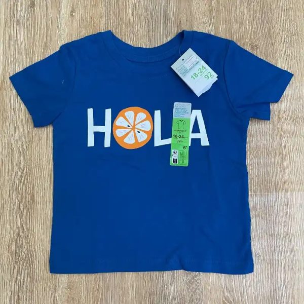 Pulóver color azul "Hola"