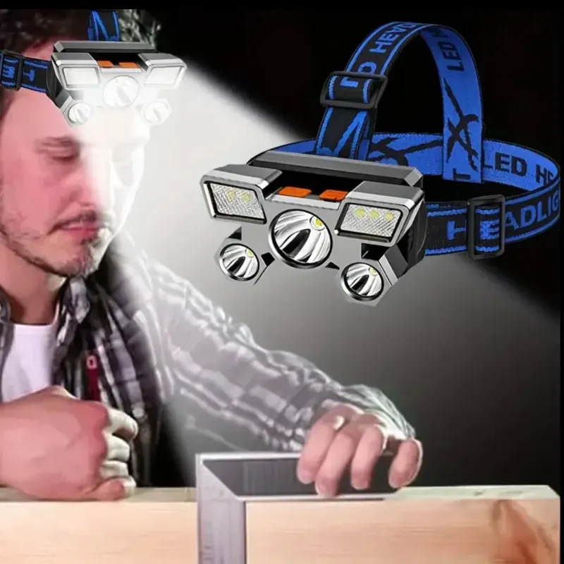 Lámpara recargable de cabeza