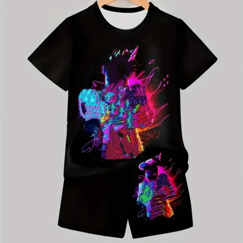 CONJUNTO 2 PZS PARA NIÑO	NEGRO IMAGEN MULTICOLOR