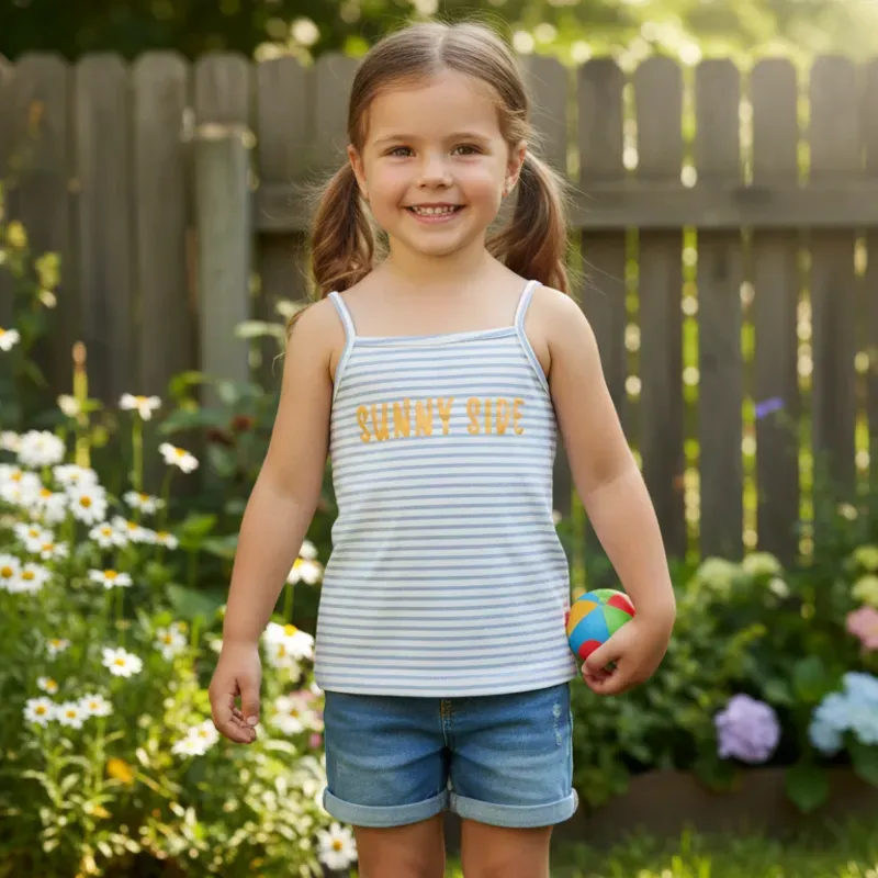 Blusa de rayitas azul y blanca Sunny Side