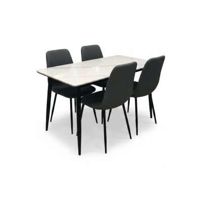 Juego de comedor imitacion marmol 4 sillas
