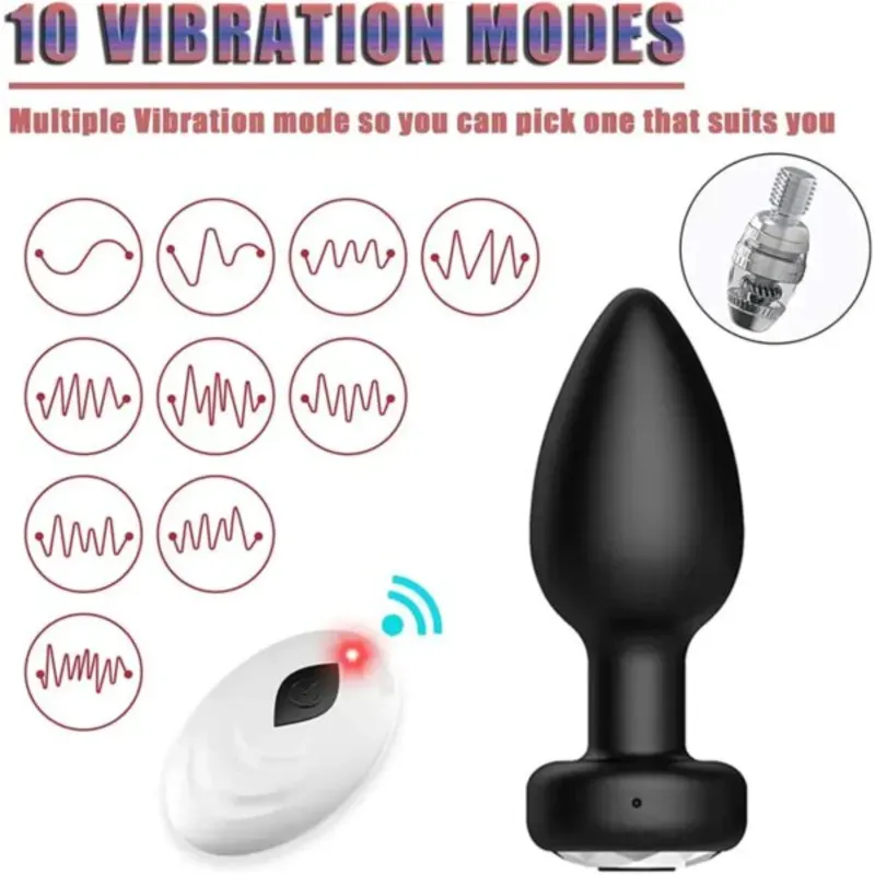Plug Anal vibrador con mando inalámbrico carga USB