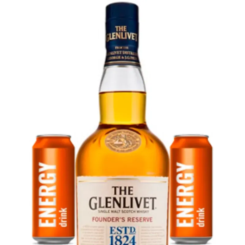 WHISKY GLENLIVET + 2 ENERGIZANTES