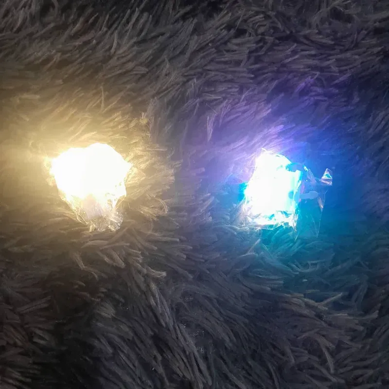 Cajita luz calida o  multicolor. Tres pasos