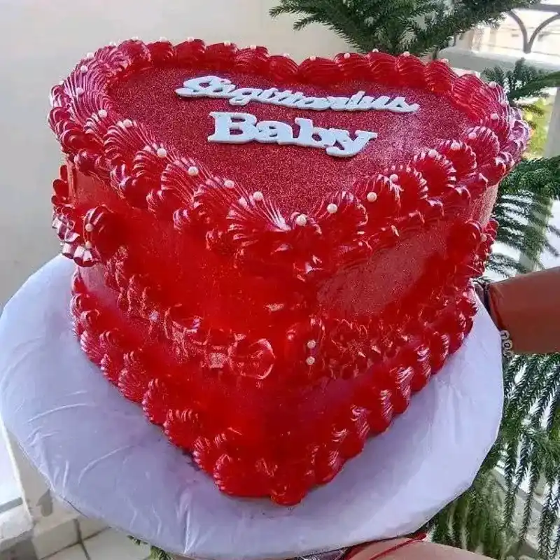 Cake doble relleno de chocolate en forma de ❤️