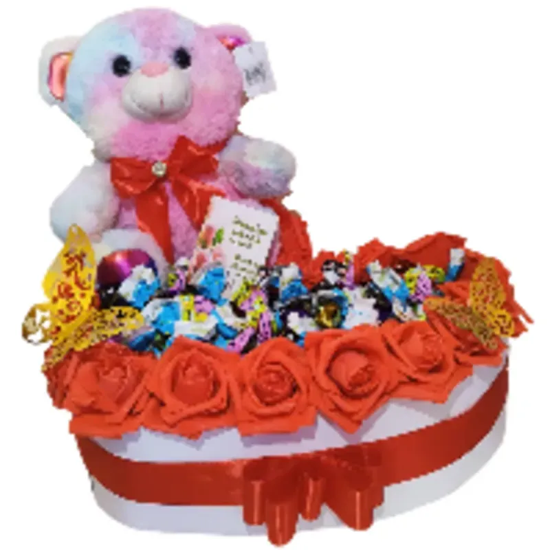 Luxury Heart-Box con Peluche
