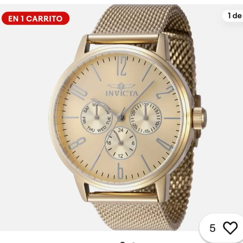 Invicta womens watch 40mm gold