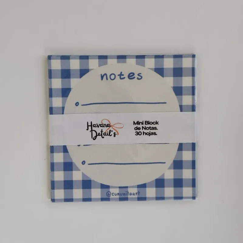 MINI BLOCK DE NOTAS A CUADROS