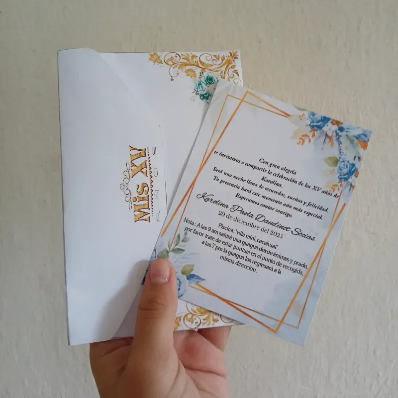 Invitación con sobre