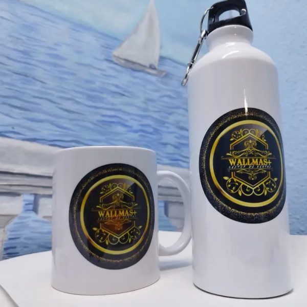 Combo de pomo deportivo y Tasa blanca
