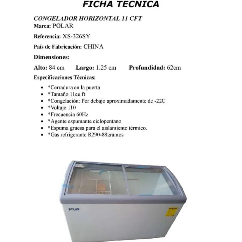 Nevera Exhibidora Polar 11 Pies