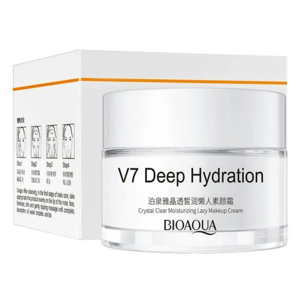 Crema de Maquillaje Hidratacion Profunda y Transparente de Cristal V7 de BIOAQUA).