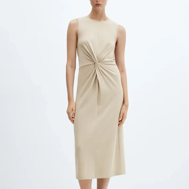 Vestido algodon nudo