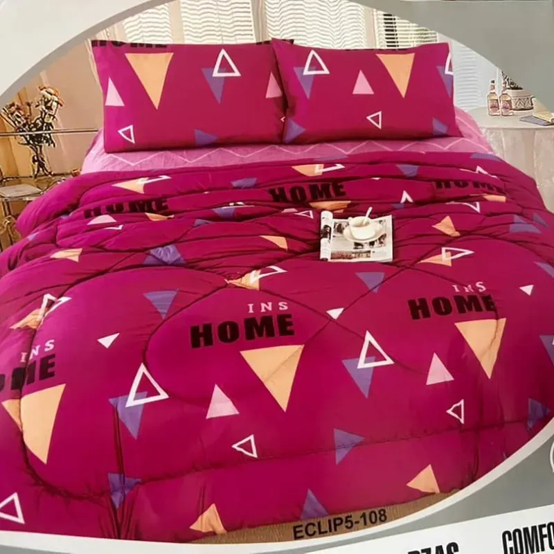 Juego de Edredón con Sábana 5 piezas (Camero-Poliester)