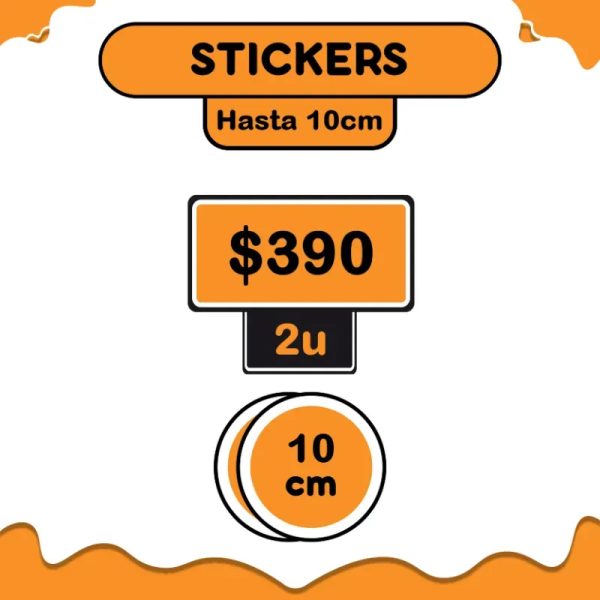 2 Stickers 10cm