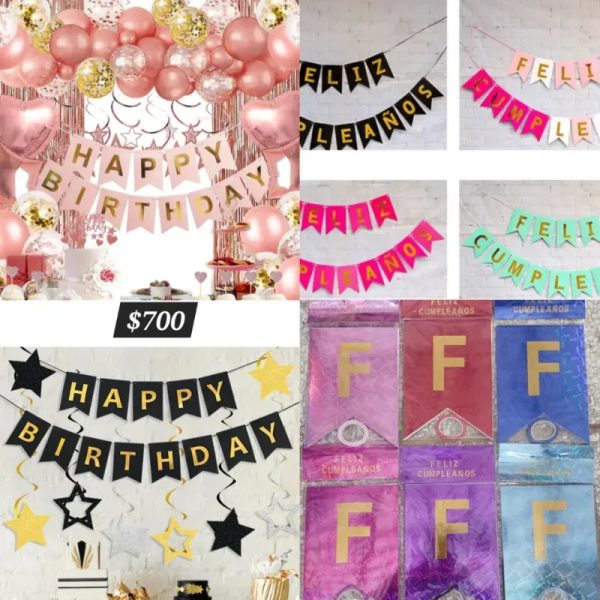 Banderines de Feliz cumpleaños