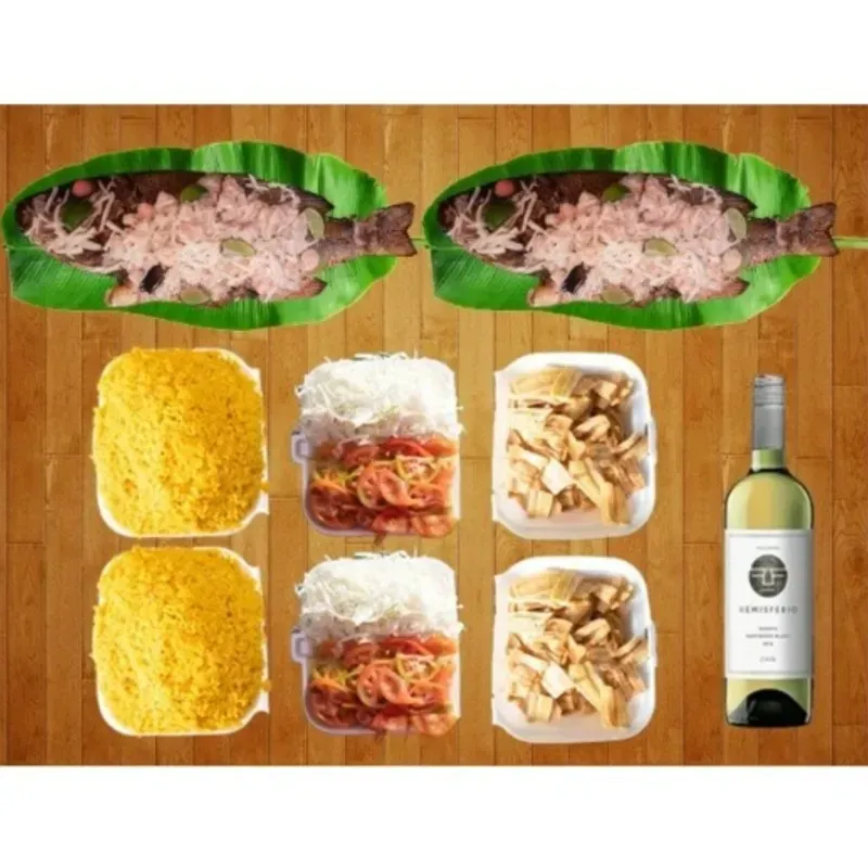 Combo de (Pargo o Cubera) Asado Gratinado para 7 persona