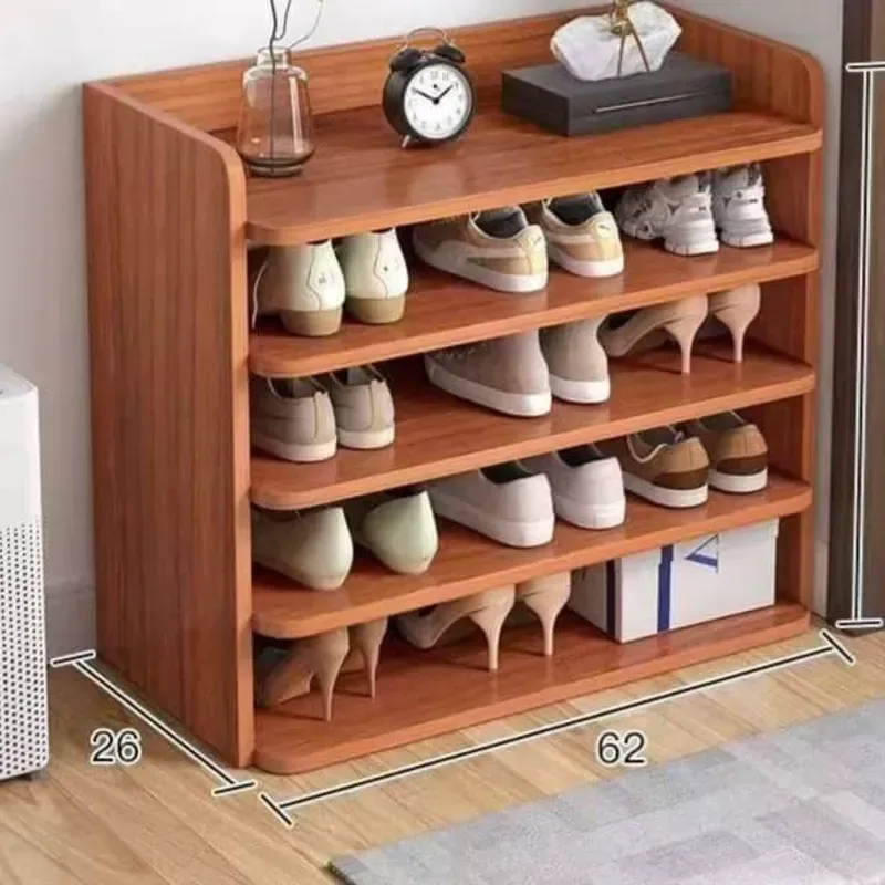 Zapatera de madera de 4 niveles