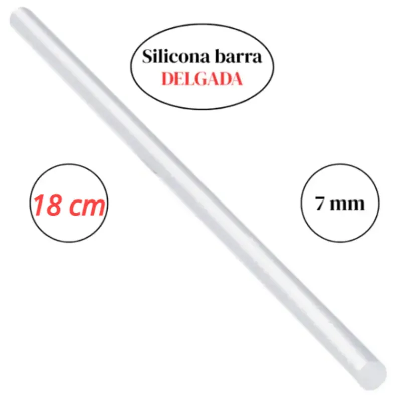 BARRA SILICONA 7MM X 18 CM 1 UNIDAD
