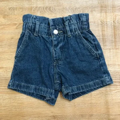 Short de tiro alto de mezclilla