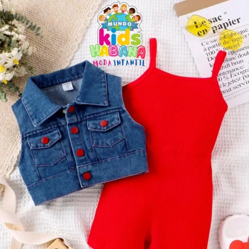 Conjunto de mono y chaleco