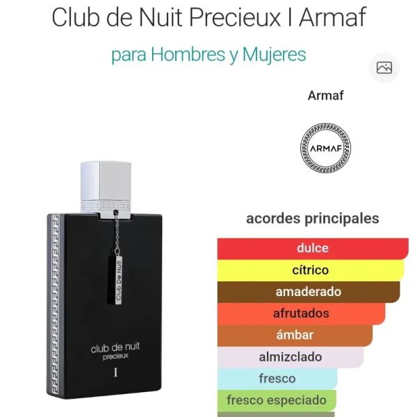 Club de Nuit Precieux I Armaf para Hombres y Mujeres