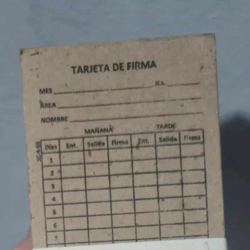 Targetas de Firmas