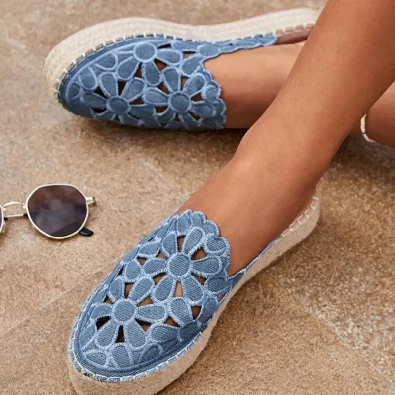 Zapatos tejidos descalzados azul