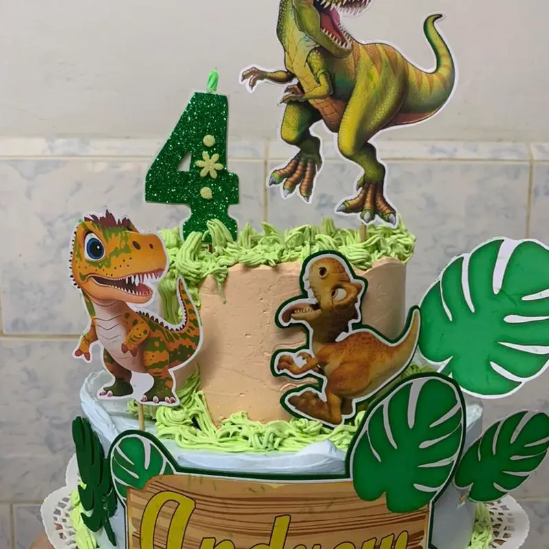Decoración de cake de dinosaurios