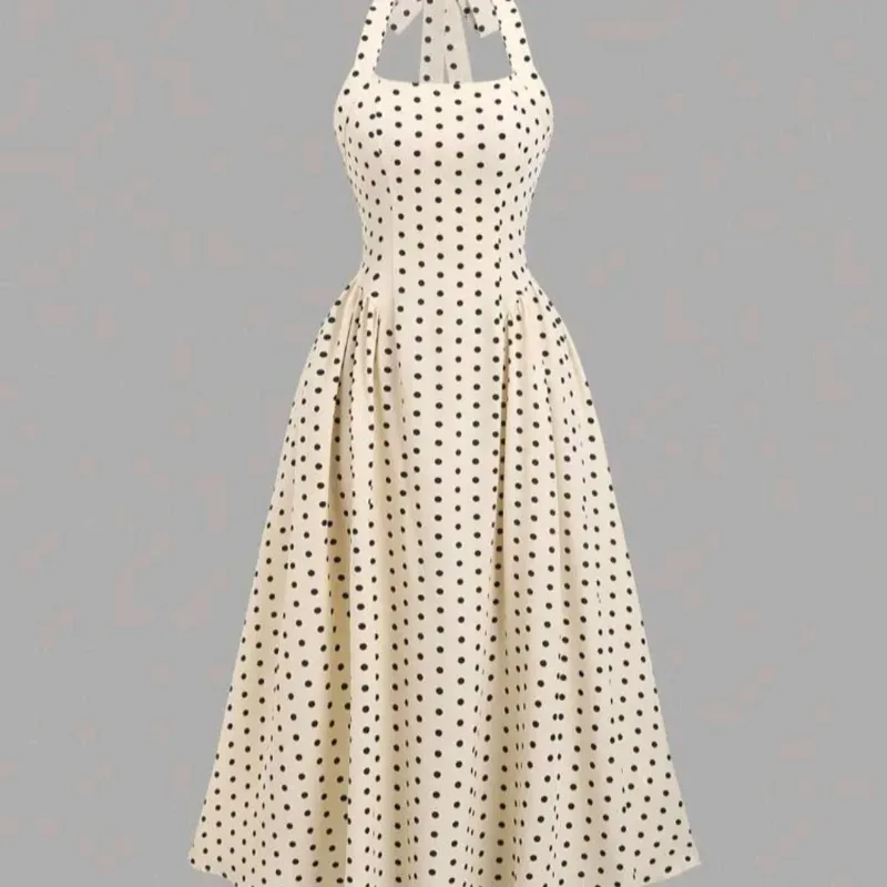 Vestido crema.