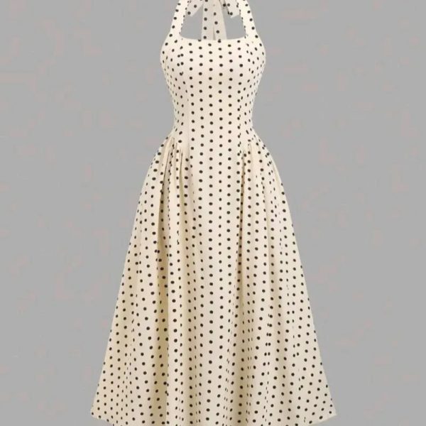 Vestido crema.