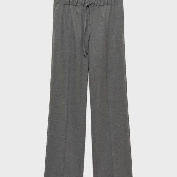 Pantalón recto cintura elástica
