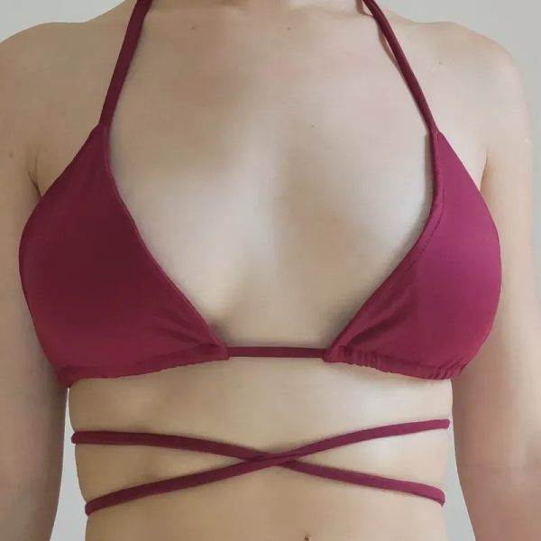 TOP ESTILO BIKINI ROJO VINO