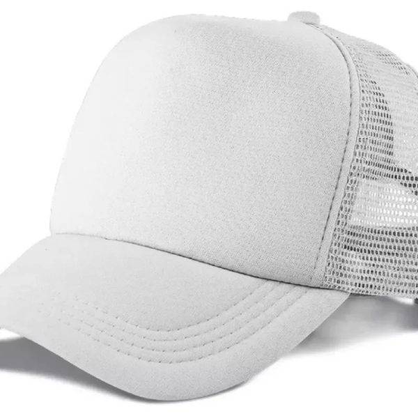 Gorra blanca de malla